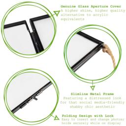 Hanging Metal Photo Frames - Black / 4 x 6 / 2 - thumbnail 2