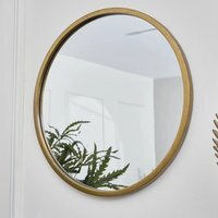 50cm Large Gold Round Wall Mirror Elegant Vanity Mirror for Bathroom Home - Gold