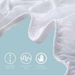 Bamboo Mattress Protector - White / Super King - thumbnail 4