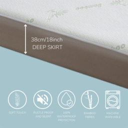 Bamboo Mattress Protector - White / Super King - thumbnail 3
