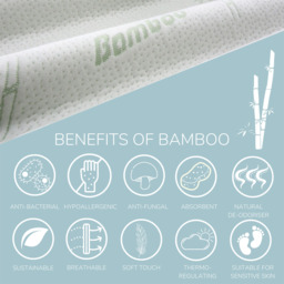 Bamboo Mattress Protector - White / Super King - thumbnail 2