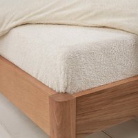 Teddy Fleece Thermal Fitted Bed Sheet - Cream / Superking