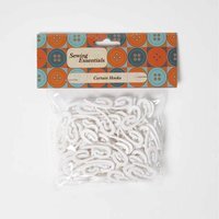 White Curtain Hooks 150pcs, 30mm - White - image 1