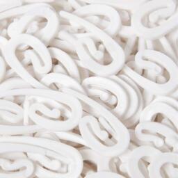 White Curtain Hooks 150pcs, 30mm - White - thumbnail 2
