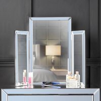 Paloma Luxury Tri-Fold Folding Vanity Mirror  - Grey