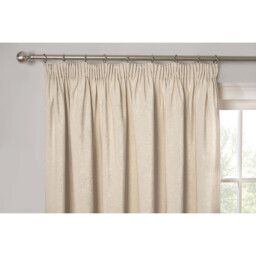 Chenille Taped Curtains - Natural / 183cm / 168cm - thumbnail 3