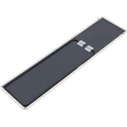 Mirror with Modern Rectangular Metal Frame - Silver White - thumbnail 2