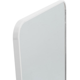 Mirror with Modern Rectangular Metal Frame - Silver White - thumbnail 3