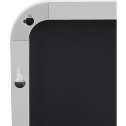 Mirror with Modern Rectangular Metal Frame - Silver White - thumbnail 5