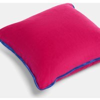 OHS Matte Velvet Piped Edge Cushion Covers - Hot Pink/Blue / Machine washable at 30°C. Tumble dry friendly. Do not bleach or iron. / 2