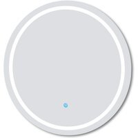 Illuminated Round LED Bathroom Mirror Wall Mounted - White