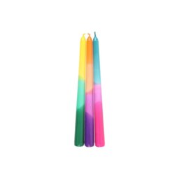 Set of 3 Dipped Aura Energy Taper Candles for Rituals  Decor - Multi - thumbnail 2