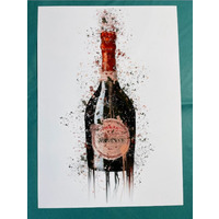Laurent Perrier Style Splatter Print - Pink / A5