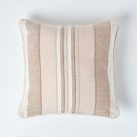Homescapes Homescapes Cotton Striped Cushion Cover Morocco - Beige / 60cm