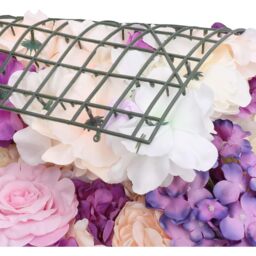 Artificial Flowers Wall Panels - Dark Purple, Pink & Peach - thumbnail 5