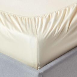 Organic Egyptian Cotton Fitted Sheet - Cream / Small Double - thumbnail 2