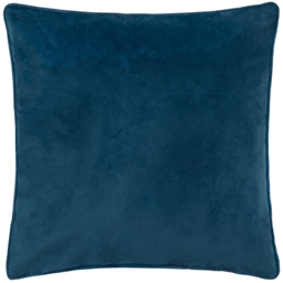 Koi Pond Embroidered Velvet Cushion - Navy / Polyester - thumbnail 2
