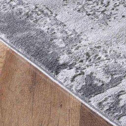 Serenity Modern Abstract Acrylic Contemporary Area Rugs - Grey / 120x170 cm Rectangle - thumbnail 3