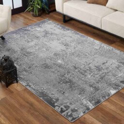 Serenity Modern Abstract Acrylic Contemporary Area Rugs - Grey / 120x170 cm Rectangle - thumbnail 4