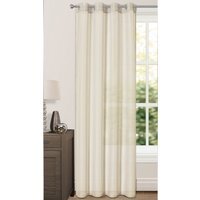 Modern Ringtop Plain Voile Panel - Cream / 54in - image 1
