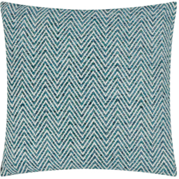 Croft Twill Woven Cushion - Teal / Polyester - thumbnail 2