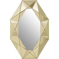 Carlotta Purple and Mirrored Glass Octagonal Wall Mirror - Gold