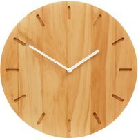 Vitus 35cm Dia Natural Finish Oak Wood Wall Clock - Natural