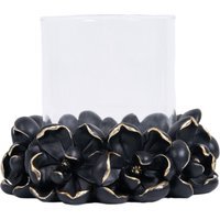Magnolia Glass Candle Holder - Black - image 1