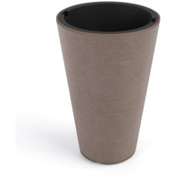 Tall Round Planter Set of 2 - Brown - thumbnail 2