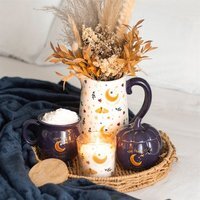 Autumn Magic Spiced Vanilla Candle in Elegant Glass Jar Burn - White