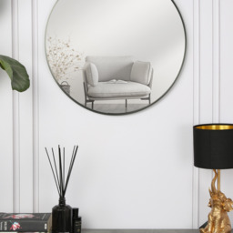 Pandora Round Mirror - 80 x 80cm  - Black - thumbnail 4