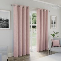 Austin Blush Blackout Eyelet Curtains - Blush / 229cm / 183cm - image 1