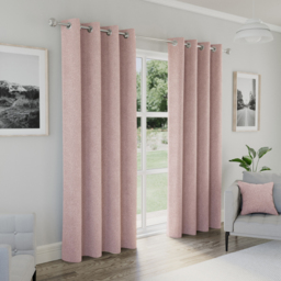Austin Blush Blackout Eyelet Curtains - Blush / 229cm / 183cm - thumbnail 3