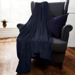 Super Soft Fleece Blanket - Blue / 150cm / Small - 120 x 150cm / Machine Wash at 30 degrees - thumbnail 3