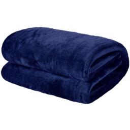 Super Soft Fleece Blanket - Blue / 150cm / Small - 120 x 150cm / Machine Wash at 30 degrees - thumbnail 2