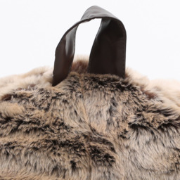 icon Cocoon Faux Fur Bean Bag - Brown - thumbnail 4