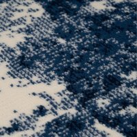 Distressed Abstract Living Room Rug - Navy / 240 x 60cm