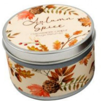 Christmas Spice Scented Candle Tin  - Cream