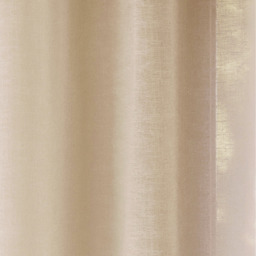 Pair of Plain Eyelet Header Sheer Linen-Look Voile Panels - Natural / 229cm - thumbnail 2