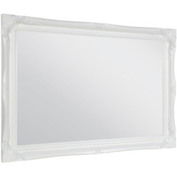MirrorOutlet White Ornate Shabby Chic Wall Mirror 106 X 76cm - White - thumbnail 3