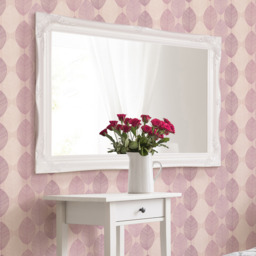 MirrorOutlet White Ornate Shabby Chic Wall Mirror 106 X 76cm - White - thumbnail 2