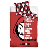 La Casa De Papel Cotton Duvet Cover Set - Red/White/Black