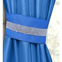 Manhattan Diamante Tieback Pair - Blue