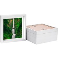 "10"" x 10"" White 3D Box Photo Frame - 8"" x 8"" Mount - Pack of 5 - White/White" - image 1