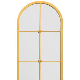 Arcus Slim Arch Leaner Garden Wall Mirror - Gold / 190cm - thumbnail 3