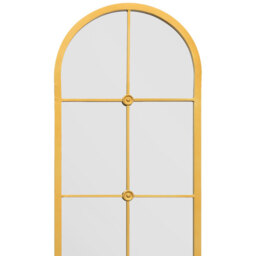 Arcus Slim Arch Leaner Garden Wall Mirror - Gold / 190cm - thumbnail 5
