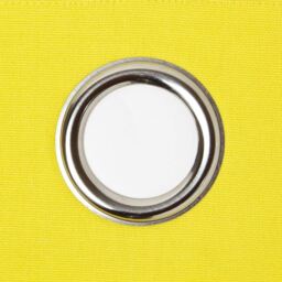 Thick Stripe Ready Made Eyelet Curtain Pair - Yellow - thumbnail 3
