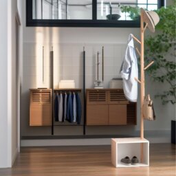 180CM Tall Coat Stand With 8 Hooks - Brown - thumbnail 3