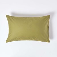 1000 Thread Count Egyptian Cotton Housewife Pillowcase - Olive Green / 74cm / 48cm