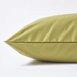 1000 Thread Count Egyptian Cotton Housewife Pillowcase - Olive Green / 74cm / 48cm - thumbnail 2